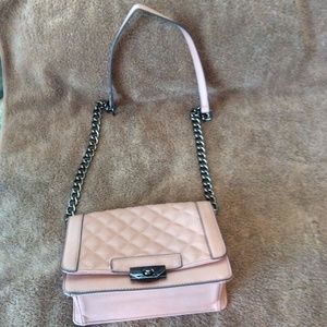 Rose gold shoulder bag